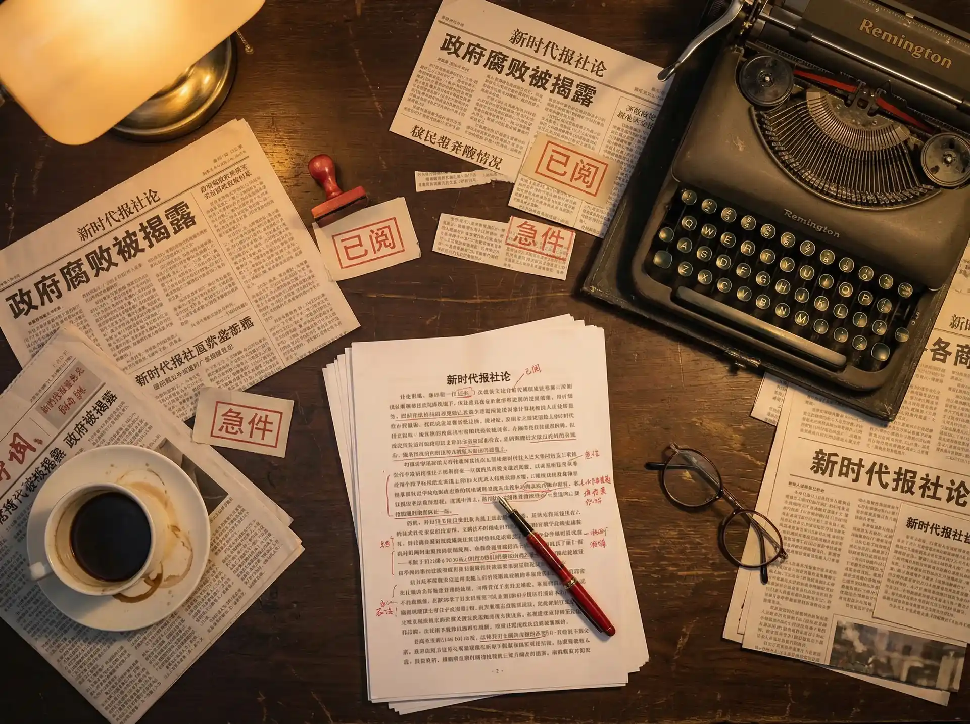黑料 - 报社编辑部工作场景